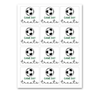 INSTANT DOWNLOAD Soccer Game Day Treats Square Gift Tags 2.5x2.5