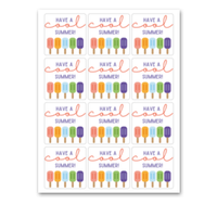 INSTANT DOWNLOAD Have A Cool Summer Square Gift Tags 2.5x.2.5