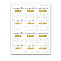 INSTANT DOWNLOAD Congrats Grad Square Gift Tags 2.5x2.5