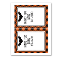 INSTANT DOWNLOAD Halloween Thank You For Being Bat-astic Gift Card Holder 5x7