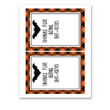 INSTANT DOWNLOAD Halloween Thank You For Being Bat-astic Gift Card Holder 5x7