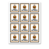 INSTANT DOWNLOAD Pumpkin Ghost Happy Halloween Square Gift Tags 2.5x2.5