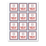 INSTANT DOWNLOAD Baseball Game Day Treats Gift Tags 2.5x2.5