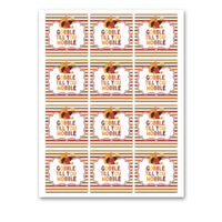 INSTANT DOWNLOAD Gobble Till You Wobble Thanksgiving Square Gift Tags 2.5x2.5