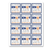 INSTANT DOWNLOAD This Team Would Knot Be The Same Without You Pretzel Square Gift Tags 2.5x2.5