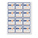 INSTANT DOWNLOAD This Team Would Knot Be The Same Without You Pretzel Square Gift Tags 2.5x2.5