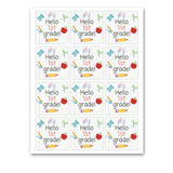 INSTANT DOWNLOAD Hello 1st Grade Back to School Square Gift Tags 2.5x2.5