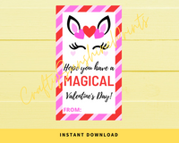 INSTANT DOWNLOAD Hope You Have A Magical Valentines' Day Gift Tags 2x3.5