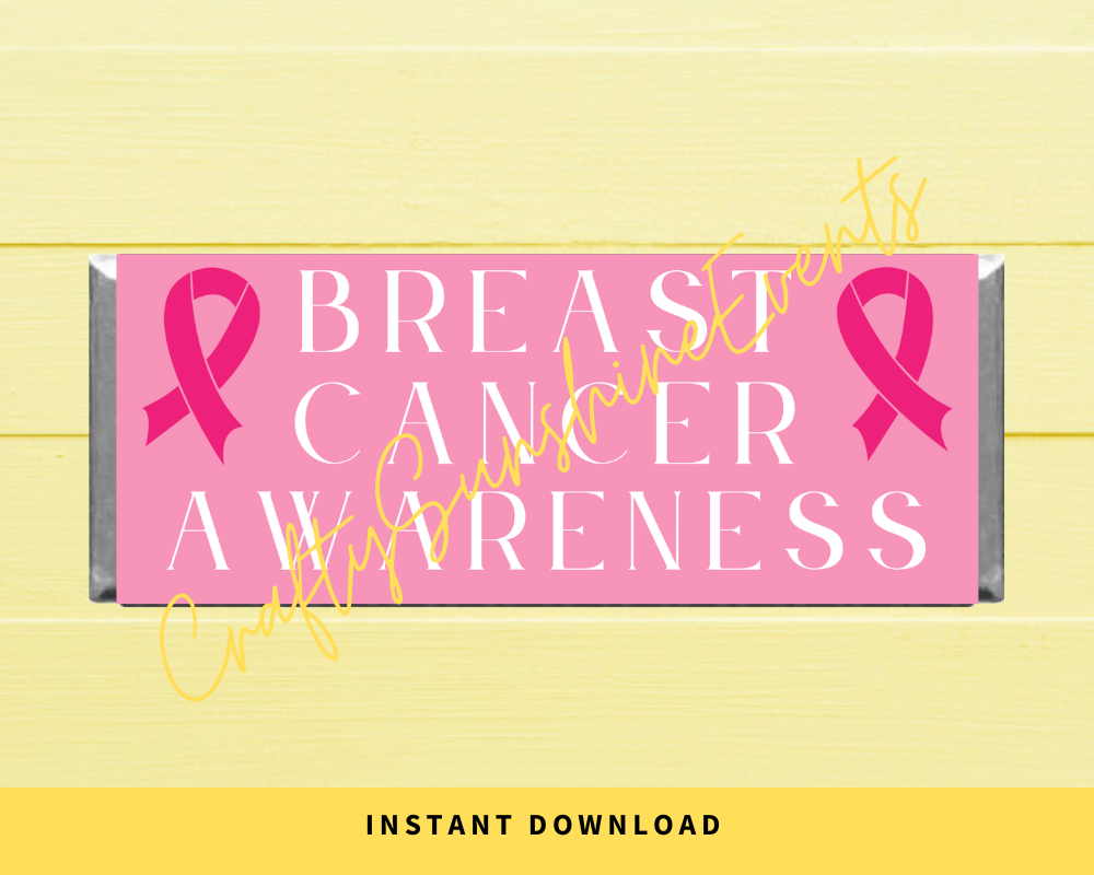 INSTANT DOWNLOAD Breast Cancer Awareness Chocolate Bar Wrappers ...