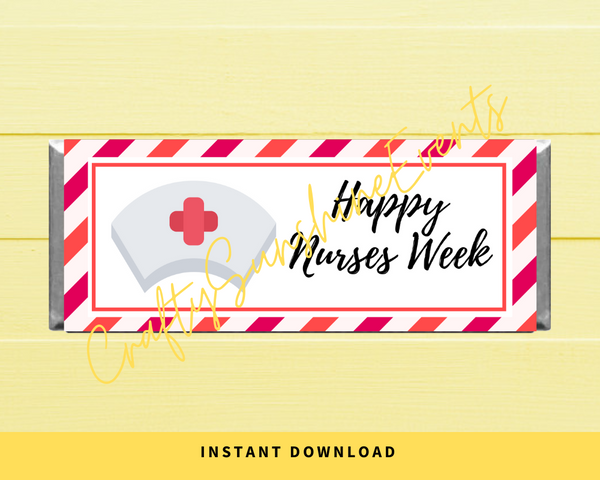 INSTANT DOWNLOAD Happy Nurses Week Chocolate Bar Wrappers