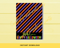 INSTANT DOWNLOAD Witching You A Happy Halloween Cookie Cards 3.5x5