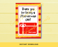 INSTANT DOWNLOAD Thank You For Being A McAwesome CNA Gift Card Holder 5x7