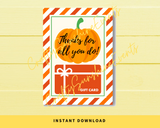 INSTANT DOWNLOAD Pumpkin Thanks For All You Do Gift Card Holder 5x7