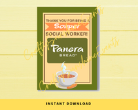 INSTANT DOWNLOAD Thank You For Being A Souper Social Worker Gift Card Holder 5x7