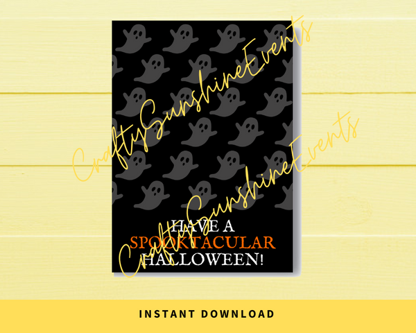 INSTANT DOWNLOAD Have A Spooktacular Halloween Cookie Cards 3.5x5