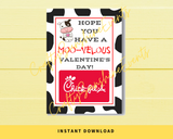 INSTANT DOWNLOAD Hope You Have A Moo-velous Valentine's Day Gift Card Holder 5x7