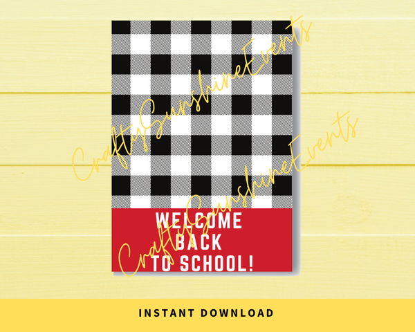 INSTANT DOWNLOAD Welcome Back To School Cookie Cards 3.5x5