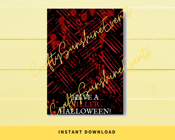 INSTANT DOWNLOAD Have A Killer Halloween Cookie Cards 3.5x5