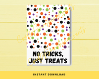 INSTANT DOWNLOAD No Tricks, Just Treats Halloween Cookie Cards 3.5x5
