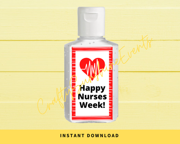 INSTANT DOWNLOAD Happy Nurses Week Hand Sanitizer Labels