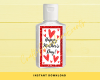 INSTANT DOWNLOAD Happy Mother's Day Hand Sanitizer Labels