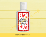 INSTANT DOWNLOAD Happy Valentine's Day Hand Sanitizer Labels