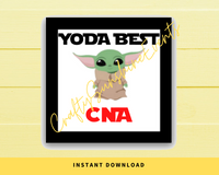 INSTANT DOWNLOAD Yoda Best CNA Square Gift Tags 2.5x2.5