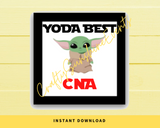 INSTANT DOWNLOAD Yoda Best CNA Square Gift Tags 2.5x2.5