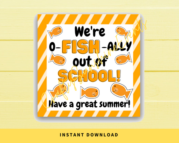 INSTANT DOWNLOAD We're Ofishally Out Of School Square Gift Tags 2.5x2.5