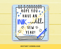 INSTANT DOWNLOAD Hope You Have An Inkredible New Year Square Gift Tags 2.5x2.5