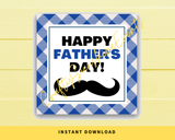 INSTANT DOWNLOAD Happy Father's Day Square Gift Tags 2.5x2.5