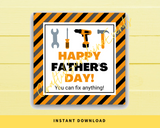 INSTANT DOWNLOAD Happy Father's Day You Can Fix Anything Square Gift Tags 2.5x2.5