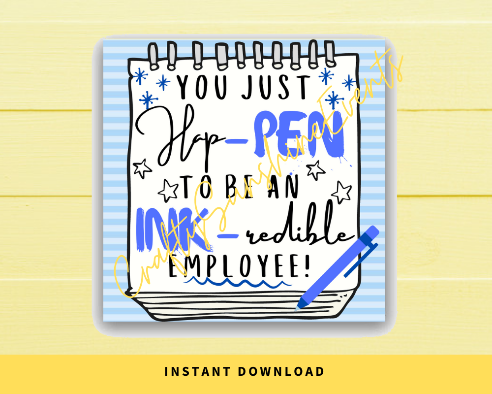 INSTANT DOWNLOAD You Just Happen To Be An Inkredible Employee Gift Tag – CraftySunshineEvents instant-download-you-just-happen-to-be-an-inkredible-employee-gift-tag-craftysunshineevents