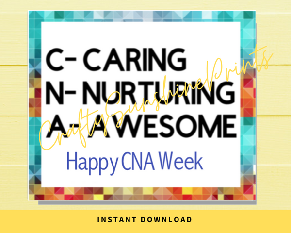 INSTANT DOWNLOAD Happy CNA Week Gift Tags 3-1/3 x 4