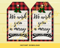 INSTANT DOWNLOAD We Wish You A Merry Swiss Miss Gift Tags