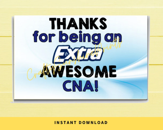 INSTANT DOWNLOAD Thanks For Being An Extra Awesome CNA Gift Tags 4x2.5