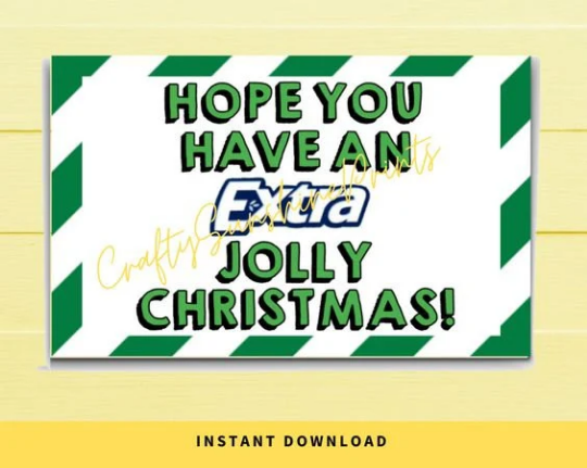 INSTANT DOWNLOAD Hope You Have An Extra Jolly Christmas Gift Tags 4x2.5