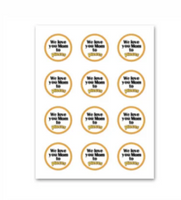 INSTANT DOWNLOAD We Love You Mom To Pieces Round 2" Gift Tags
