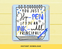 INSTANT DOWNLOAD You Just Happen To Be An Inkredible Principal Square Gift Tags 2.5x2.5