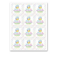 INSTANT DOWNLOAD You're An Egg-cellent Teacher Happy Easter Square Gift Tags 2.5x2.5
