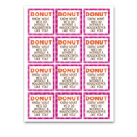 INSTANT DOWNLOAD Donut Know What We'd Do Without A Housekeeper Like You Square Gift Tags 2.5x2.5