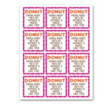 INSTANT DOWNLOAD Donut Know What We'd Do Without A Nurse Like You Gift Tags 2.5x2.5