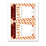 INSTANT DOWNLOAD Happy Thanksgiving Thanks a Latte For All You Do Gift Card Holder 5x7