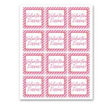 INSTANT DOWNLOAD Valentine Kisses Square Gift Tags 2.5x2.5