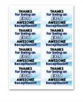 INSTANT DOWNLOAD Thanks For Being An Extra Awesome Receptionist Gift Tags 4x2.5