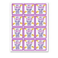 INSTANT DOWNLOAD Let's Taco 'Bout What A Great Father You Are Square Gift Tags 2.5x2.5