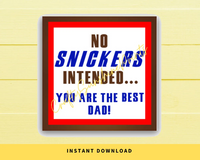 INSTANT DOWNLOAD No Snickers Intended, You Are The Best Dad Square Gift Tags 2.5x2.5