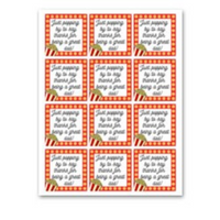 INSTANT DOWNLOAD Just Popping By To Say Thanks For Being A Great Dad Square Gift Tags 2.5x2.5