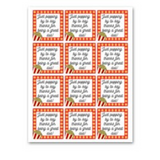 INSTANT DOWNLOAD Just Popping By To Say Thanks For Being A Great Dad Square Gift Tags 2.5x2.5