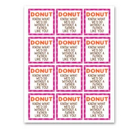 INSTANT DOWNLOAD Donut Know What We'd Do Without A Father Like You Square Gift Tags 2.5x2.5